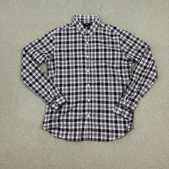THEORY Sz Large ZACK PS WORCESTER PLAID LONG SLEEVE SHIRT ECLIPSE MULTI - Picture 1 of 7